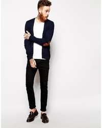Asos Brand Cardigan With Patch In Cotton