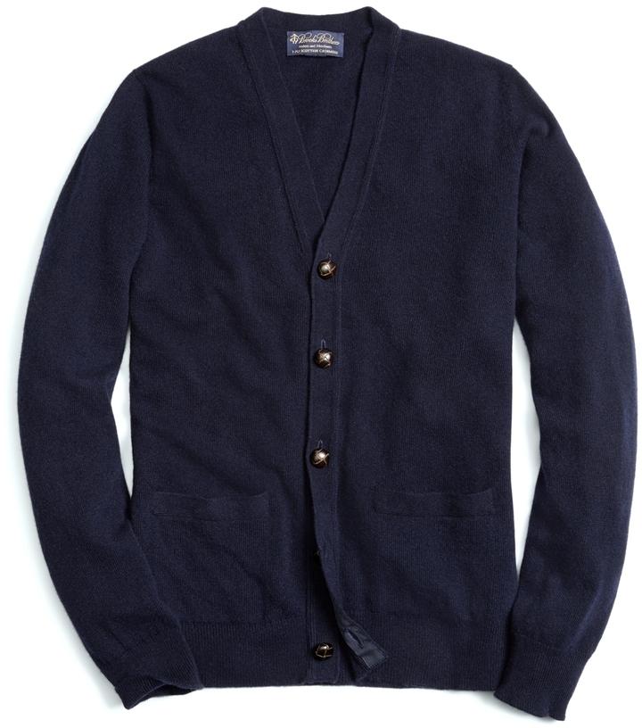 Brooks Brothers Cashmere Button Cardigan, $448 | Brooks Brothers ...