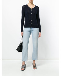 N.Peal Cropped Cable Cashmere Cardigan