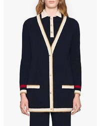 Gucci Embroidered Oversize Knitted Cardigan