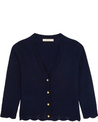 Vanessa Bruno Feeling Wool And Cashmere Blend Cardigan Navy