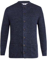 Inis Mein Nehru Ribbed Knit Linen Cardigan