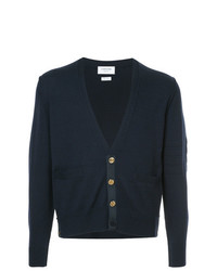 Thom Browne Inside Out Classic V Neck Cardigan In Fine Merino Wool