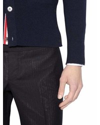 Thom Browne Intarsia Stripes Cashmere Short Cardigan