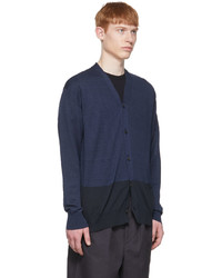 Comme des Garcons Homme Navy Hemp Cardigan