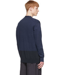 Comme des Garcons Homme Navy Hemp Cardigan