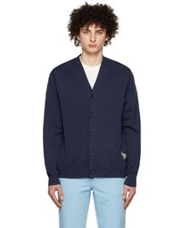 Ps By Paul Smith Navy Organic Cotton Cardigan