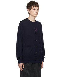 Bed J.W. Ford Navy Wool Buttoned Cardigan