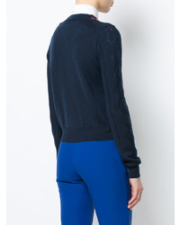 Carven Stitch Detail Cropped Cardigan
