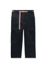 Thom Browne Belted Cotton Twill Cargo Trousers