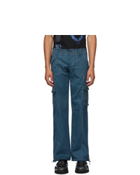 Georges Wendell Blue Twill Cargo Pants