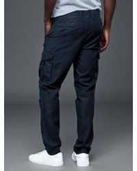 slim fit cargo pants navy blue