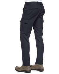 Vince Military Style Cargo Dress Pants Navy