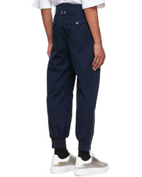 Alexander McQueen Navy Cotton Cargo Pants