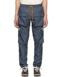 Rhude Navy Polyester Cargo Pants