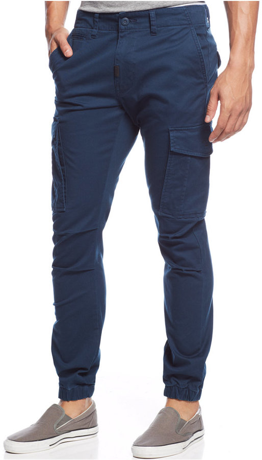 navy blue cargo jogger pants
