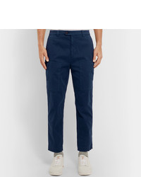 Brunello Cucinelli Tapered Cotton Blend Trousers