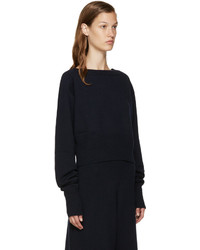 Chloé Navy Cropped Cashmere Sweater