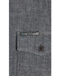 Burberry Chest Pocket Double Faced Chambray Shirt