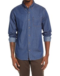 The Normal Brand Cotton Chambray Long Sleeve Shirt
