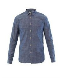 Folk Contrast Elbow Patch Chambray Shirt