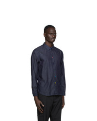 Ps By Paul Smith Navy Chambray Shirt
