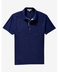 Express Chambray Placket Moisture Wicking Polo