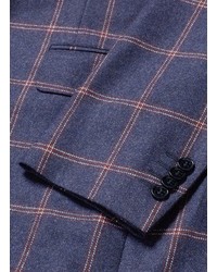 Canali Capri Windowpane Check Wool Cashmere Blazer