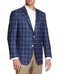 Saks Fifth Avenue Collection Samuelsohn Two Button Windowpane Sportcoat