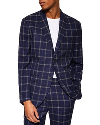 Topman Tailored Fit Check Suit Jacket