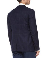 Paul Smith Two Button Hopsack Wool Sport Coat Navy