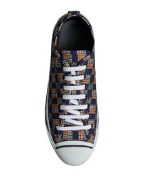 Burberry Tiled Archive Print Cotton Sneakers