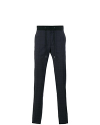 Lanvin Drawstring Waist Checked Trousers