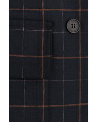 Theory Checked Coat With Virgin Wool