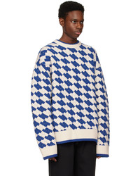Ader Error Blue White Tenit Sweater