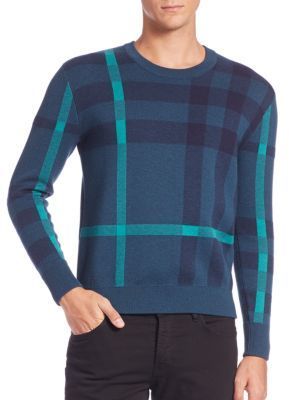 Burberry Brit Redbury Check Sweater, $595 | Saks Fifth Avenue | Lookastic