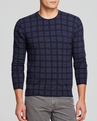 Bloomingdale's The Store At Printed Check Cashmere Sweater