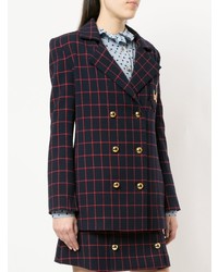 Macgraw Checked Double Breasted Blazer