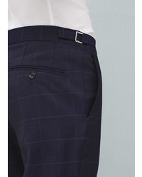 Mango Outlet Check Wool Suit Trousers