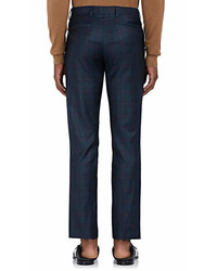Paul Smith Checked Wool Flat Front Trousers