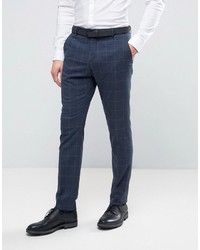 Selected Homme Skinny Suit Pants In Window Pane Check