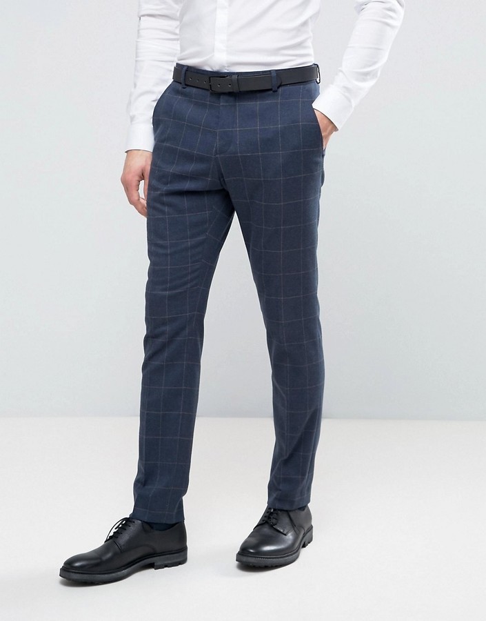 Men's Window Pane Plaid Pant | Perry Ellis