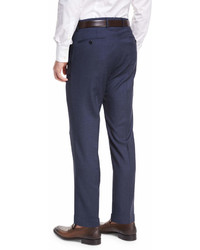 Incotex Micro Check Wool Straight Leg Trousers