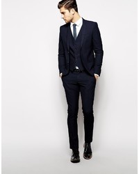 Selected Homme Lux Tonal Check Suit Pants In Skinny Fit