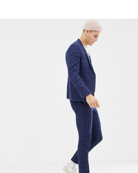 Noak Skinny Fit Suit Trousers In Blue Check