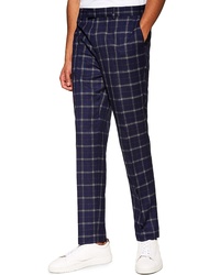 Topman Tailored Fit Check Suit Trousers