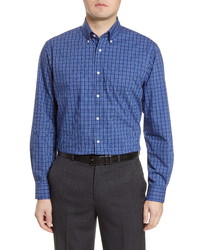 Nordstrom Men's Shop Tech Smart Traditional Fit Stretch Check Dress Shirt