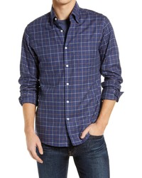 Scott Barber Plaid Cotton Lyocell Flannel Button Up Shirt