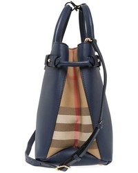 Burberry Medium Banner House Check Leather Tote