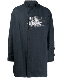 Yohji Yamamoto Paint Detail Linen Shirt